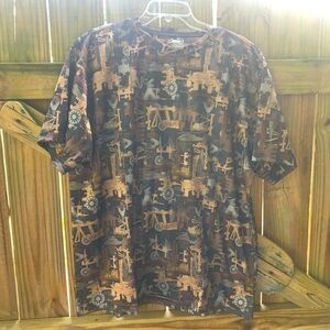 New Tri Mountain Ultracool Oilfield Camo Short Sleeve Shirt Size XL